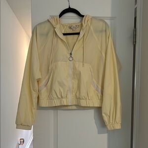 Pink Republic Cropped Windbreaker Jacket Size Small Y2K Zip Up Hoodie neutral